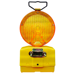 LAMPARA SEÑALIZACION TRAFICO AMARILLO CON BATERIA