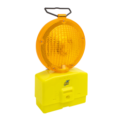 LAMPARA SEÑALIZACION TRAFICO AMARILLO CON BATERIA