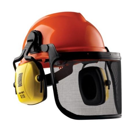 CASCO MOTOSERRISTA FONO CM501 VISOR DE MALLA METALICA